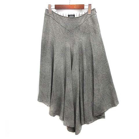 リツコ シラハマ RITSUKO SHIRAHAMA ミックスウール ツイード スカート  