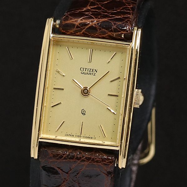 CITIZEN シチズン スクエア 腕時計 QZ クォーツ ゴールド 2820-262484Y 