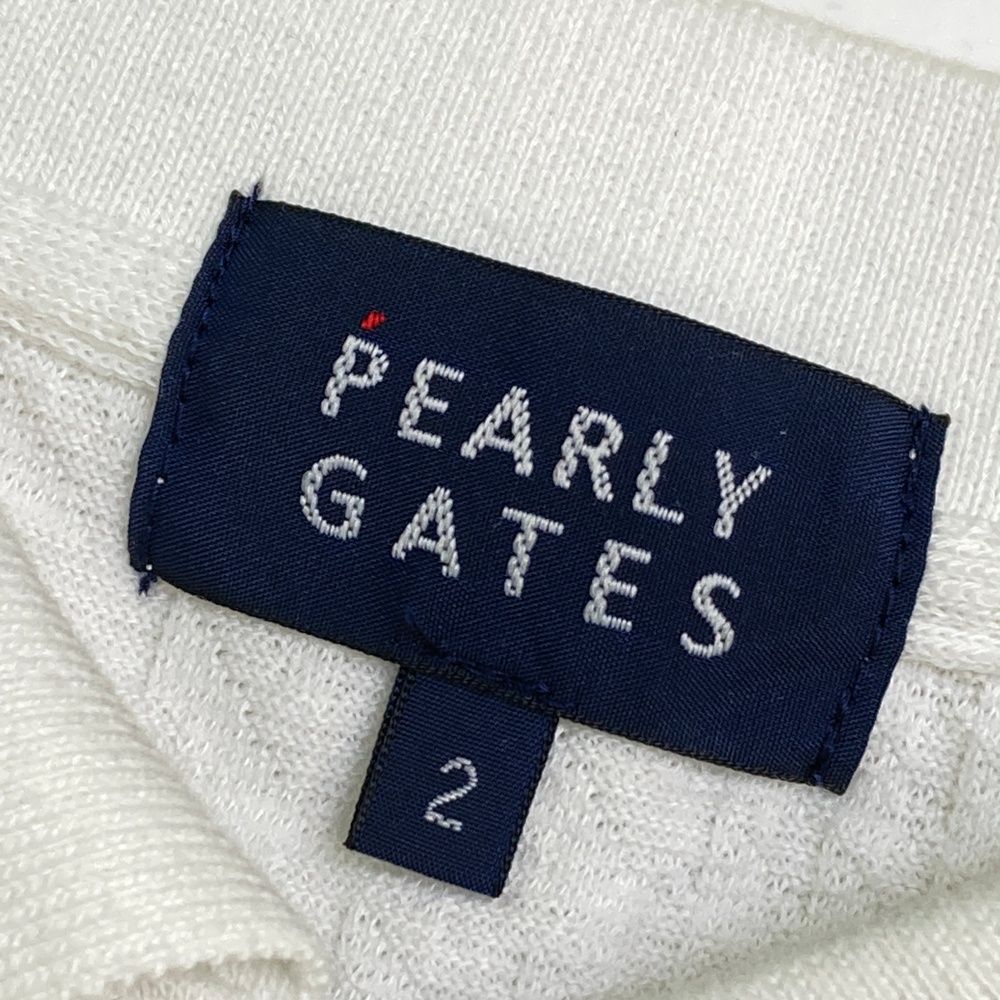 サイズ：2 PEARLY GATES パーリーゲイツ 2024年モデル 半袖ポロシャツ グレンチェック柄 ホワイト系 [240101491837] ゴルフウェア レディース ストスト サイズ：2 PEARLY GATES パーリーゲイツ 2024年モデル 半袖