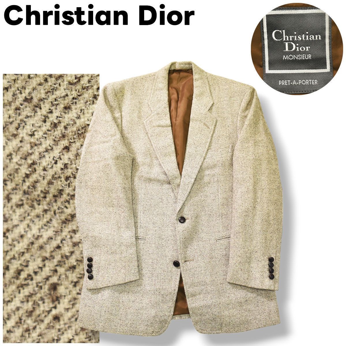 美品✨】Christian Dior テーラードジャケット ビンテージ ウール ...