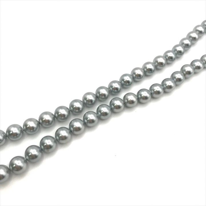 超美品 あこや真珠 パール シルバー刻印 7mm 照り良好 ブルー