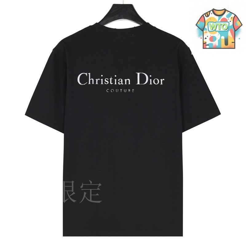 DIOR 25SS 全面プリントのサブマザーロゴ ポロシャツ 今日特価】Dior 25ss スズラン刺繍ストライプポロ T シャツ-3