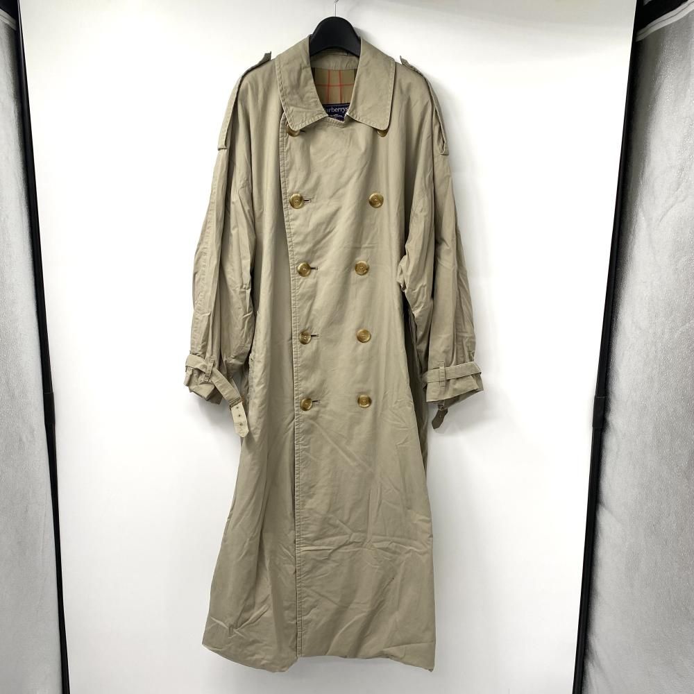 【中古】BURBERRY トレンチコート サイズ表記なし ブラウン 汚れ有 バーバリー[17]