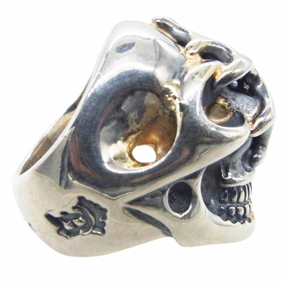 Bill Wall Leather スカルリング 13号 18k ゴールドサダー BILL WALL LEATHER ビルウォールレザー Medium Master Skull