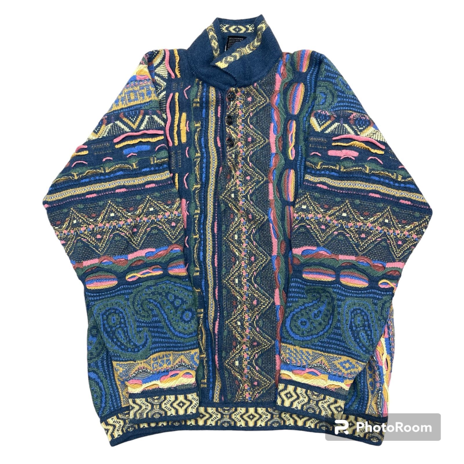 coogi カシミア100%ニット カシミヤ100% coogi クージー 立体 編込み 