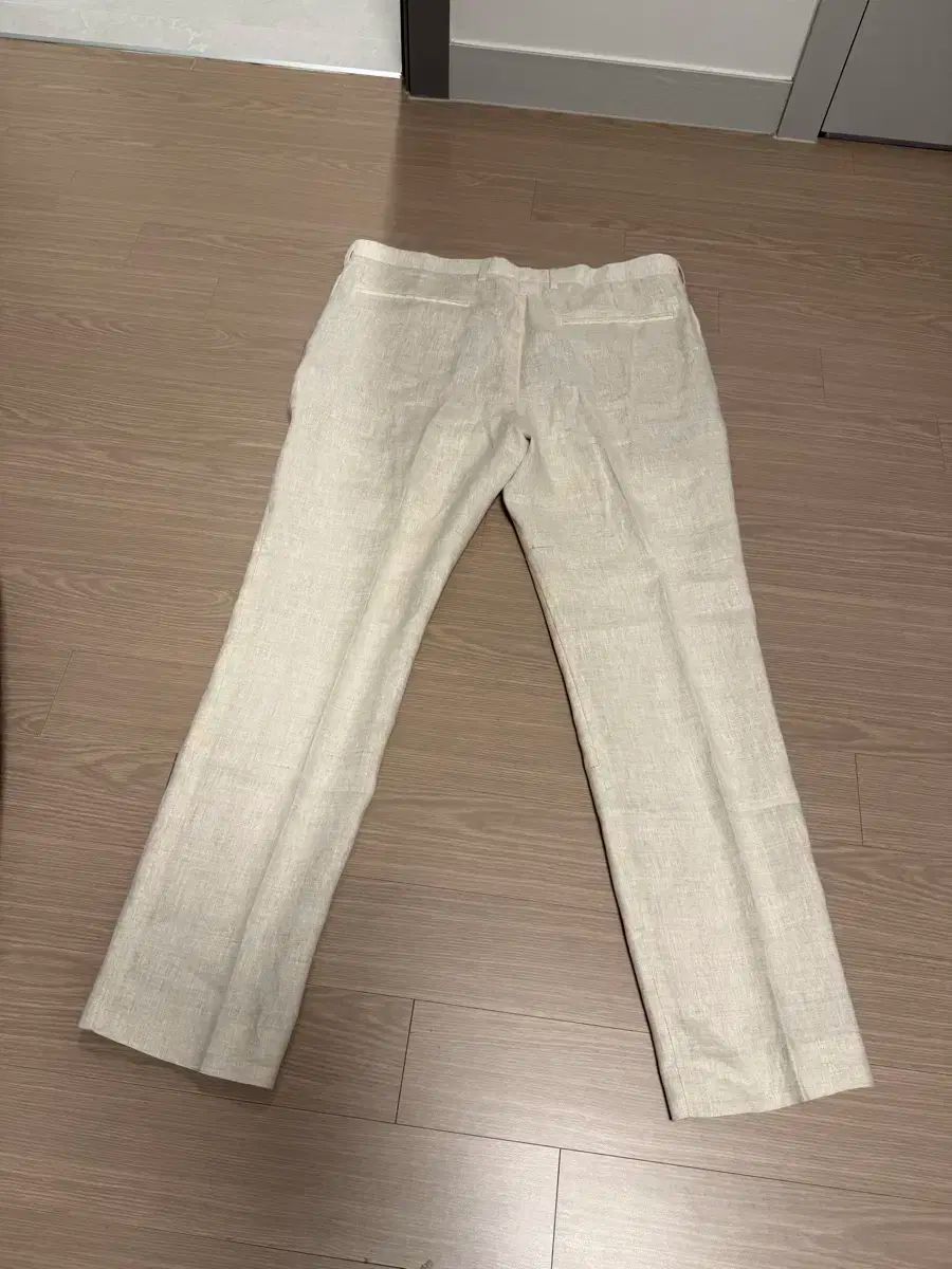 H-M リネン ベージュ スーツ パンツ 52 KANDAIZUMI_COM