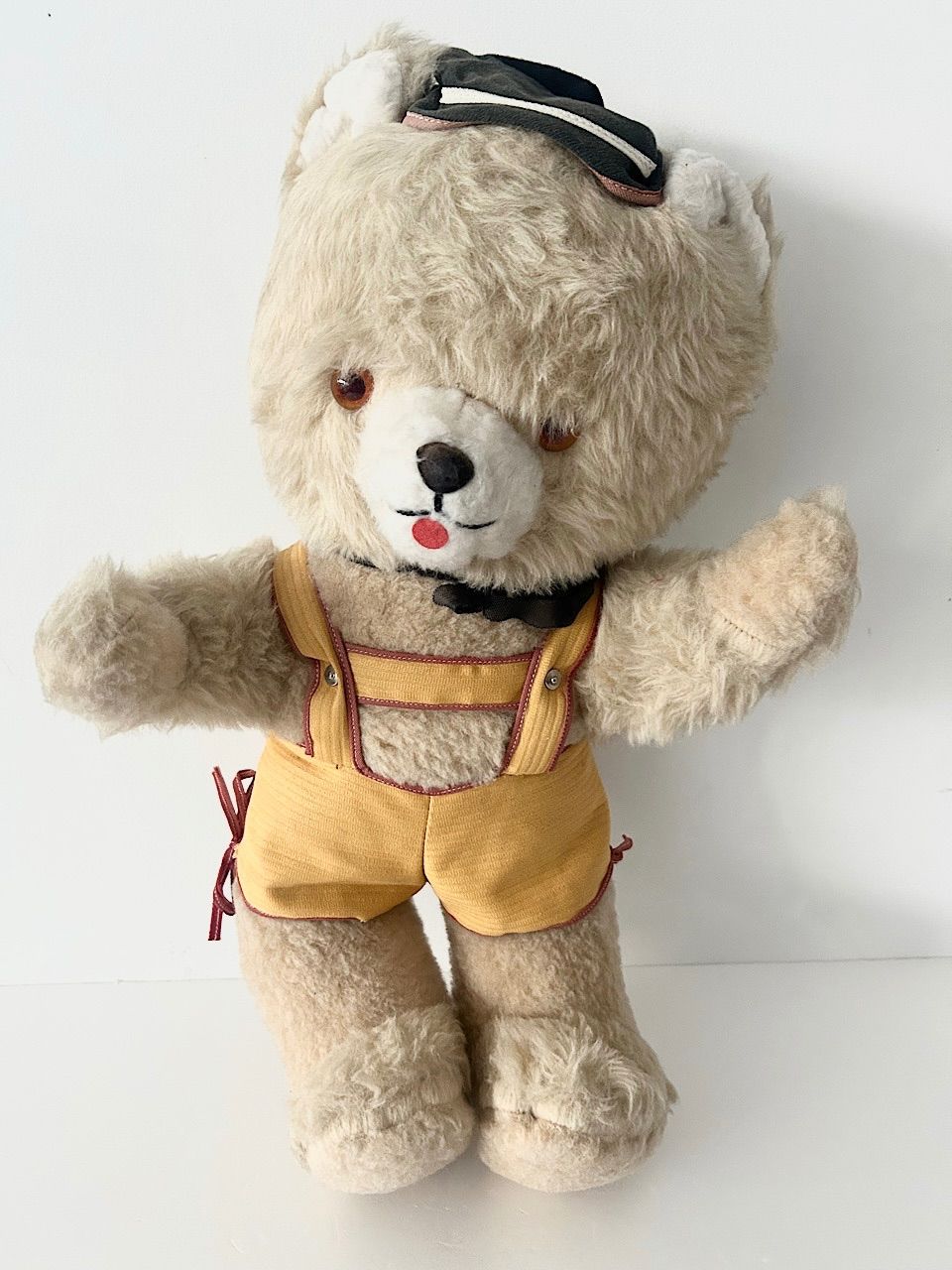 Germany Vintage】ぬいぐるみ ベア サロペット 帽子 - メルカリ