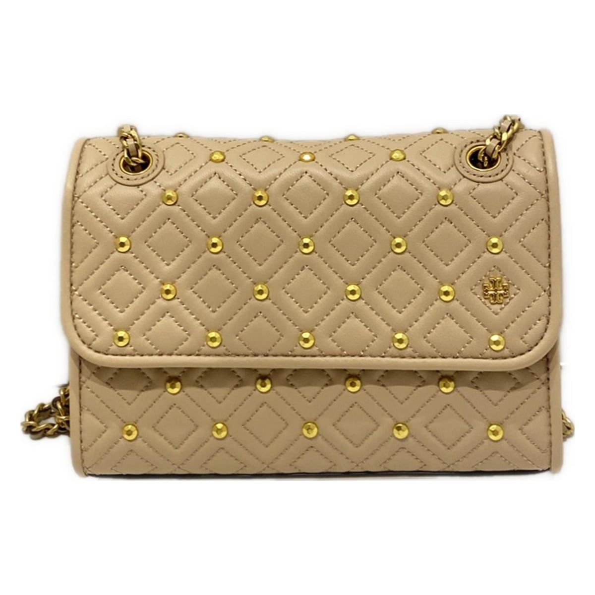 Tory Burch トリーバーチ/キルティングショルダーバッグ ベージュ