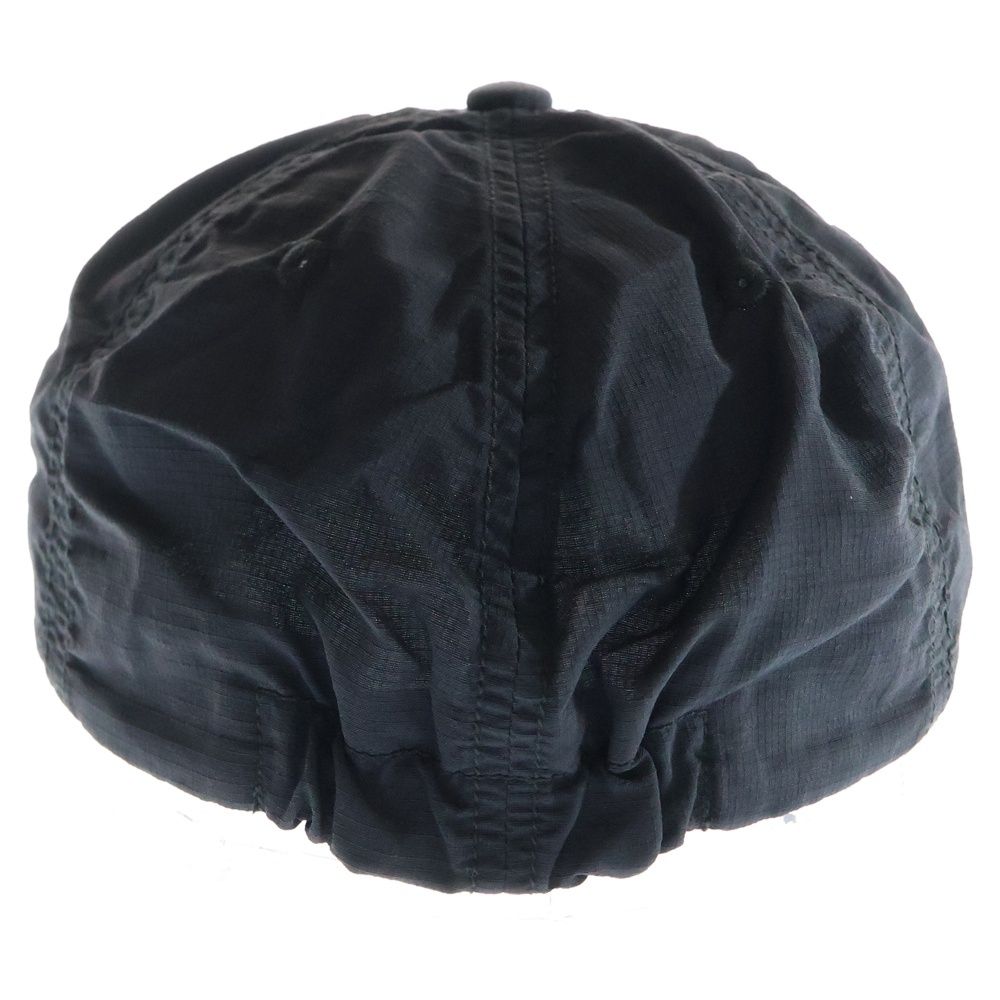 NO BRAND ノーブランド OVY Nylon Rip Stop Shirring 6 Panel Cap オヴィー ナイロンリップストップ ジェットキャップ 帽子 ブラック