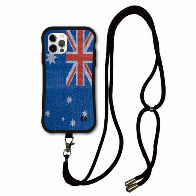 [iPhone14] スマホショルダー付 iPhone16 i-coronケース アイフォン 15 Pro Plus Pro Max 14 13 12 スマホケース ショルダー タイプ 背面保護 耐衝撃 ユニオンジャック デニム かわいい