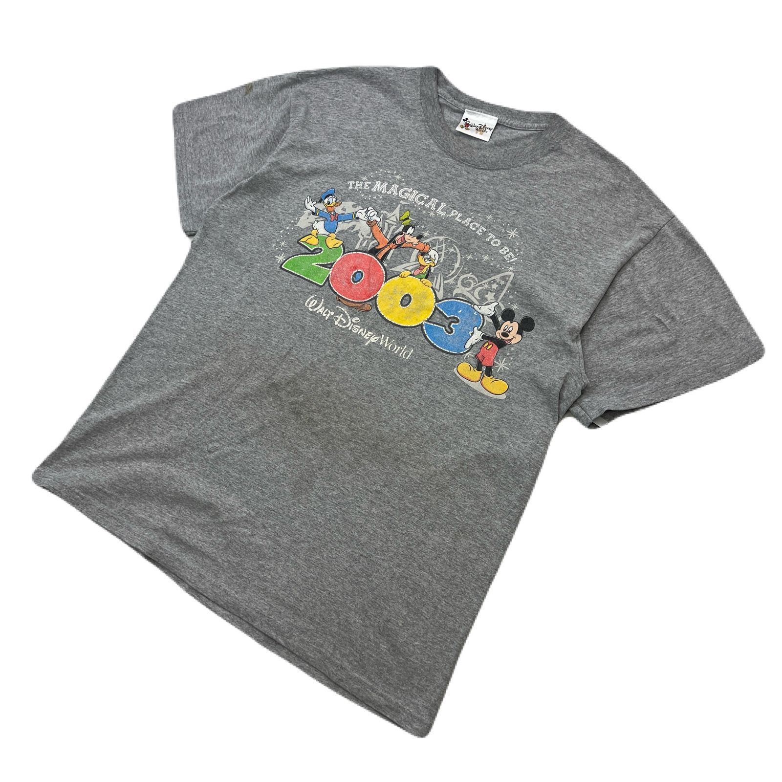 DISNEY WORLD Tシャツ メンズ XLサイズ相当 グレー 【 2003 