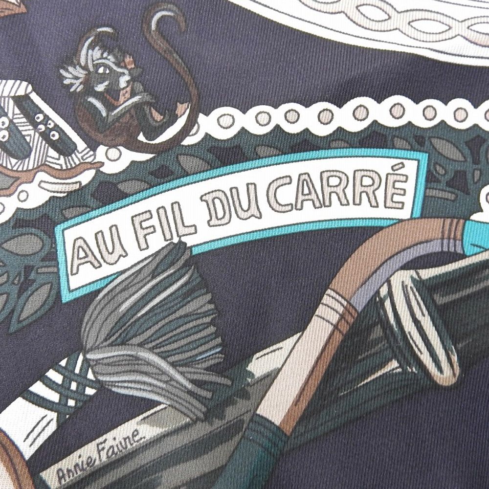 超美品 エルメス HERMES カレ90 AU FIL DU CARRE カレの赴くままに  