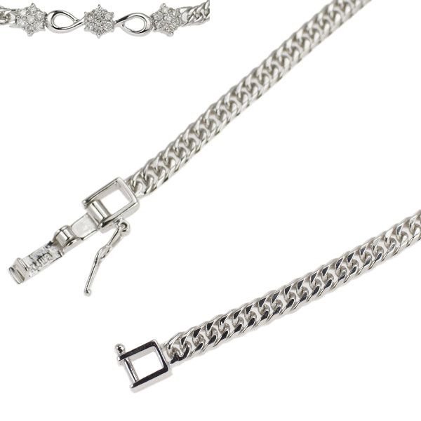 K14WG ダイヤモンド ブレスレット 0.30ct 6面ダブル - メルカリ