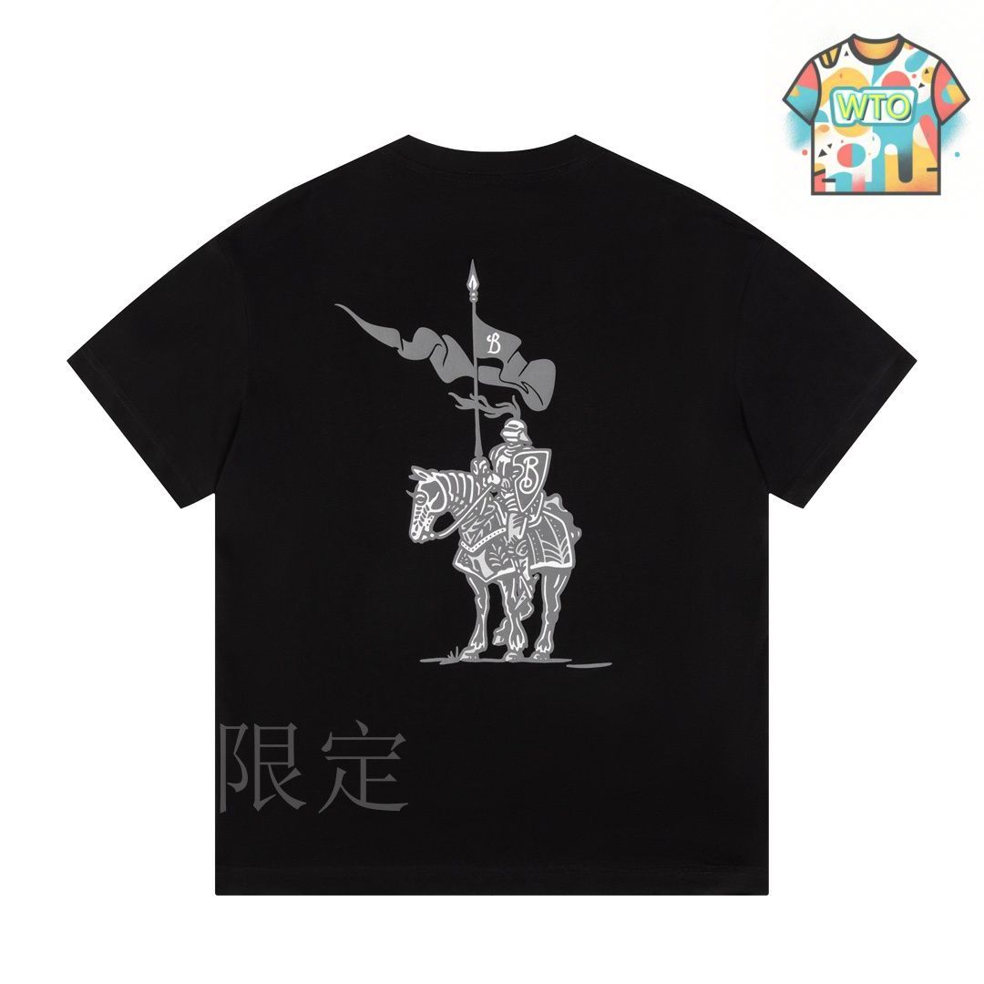 今日WTO】Burberry バーバリー 戦馬プリント T シャツ-MG42
