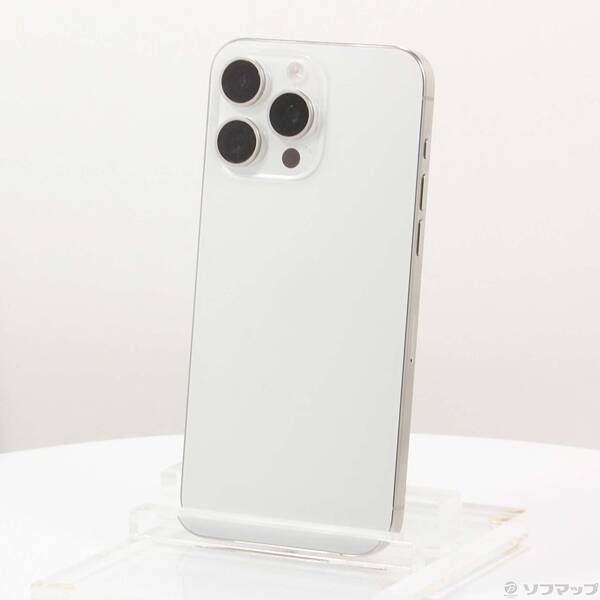中古品〕 iPhone15 Pro Max 256GB ホワイトチタニウム MU6Q3J／A