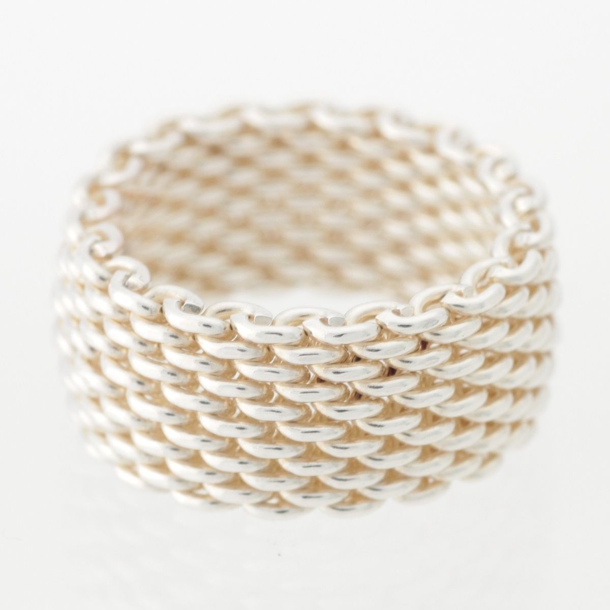 【Tiffany＆Co.】サマセット シルバー リング 13号/ティファニー/指輪/Sv925 極美品❤︎ティファニー サマセット メッシュ リング 13号 指輪