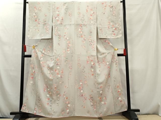 平和屋着物▽小紋 単衣 楓 舞葉文 洗える着物 CAAR9990ev