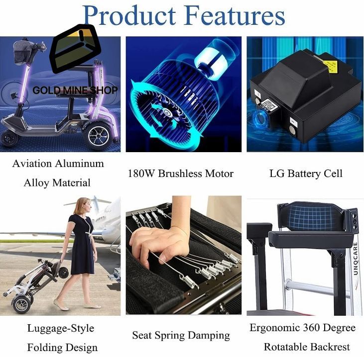 3輪折りたたみ式/折りたたみ電動車椅子ポータブルモビリティスクーター高齢者大人用、軽量折りたたみ式電動ハンドサイクル車椅子 メルカリ