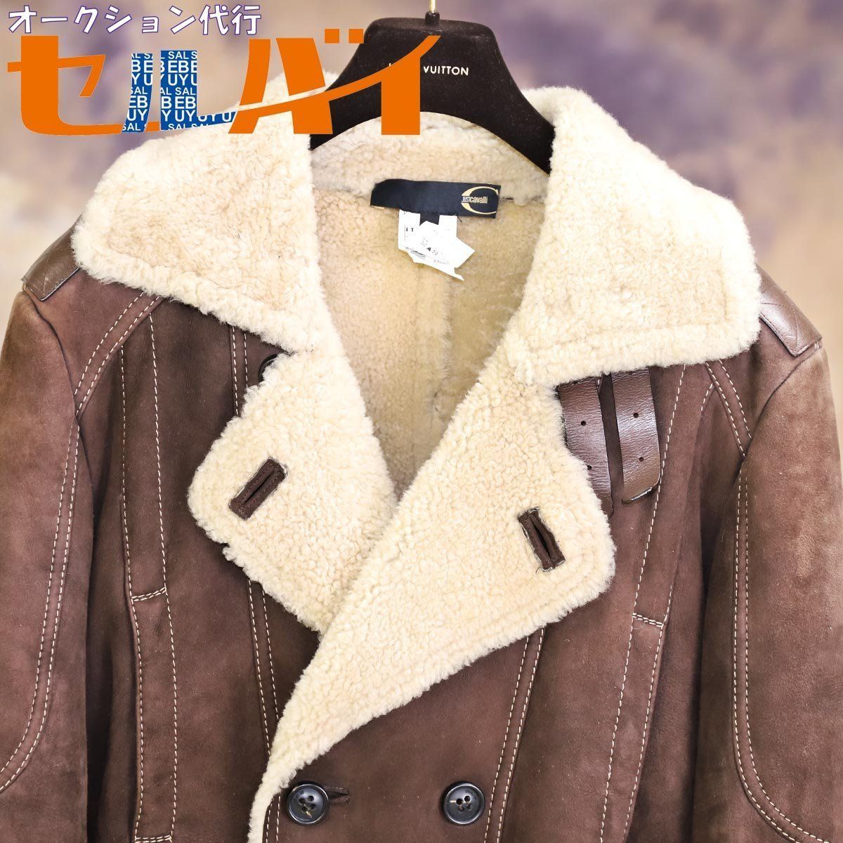 ジャストカヴァリ　レザージャケット Just Cavalli - 新品 Just Cavalli ジャストカヴァリ ビッグ