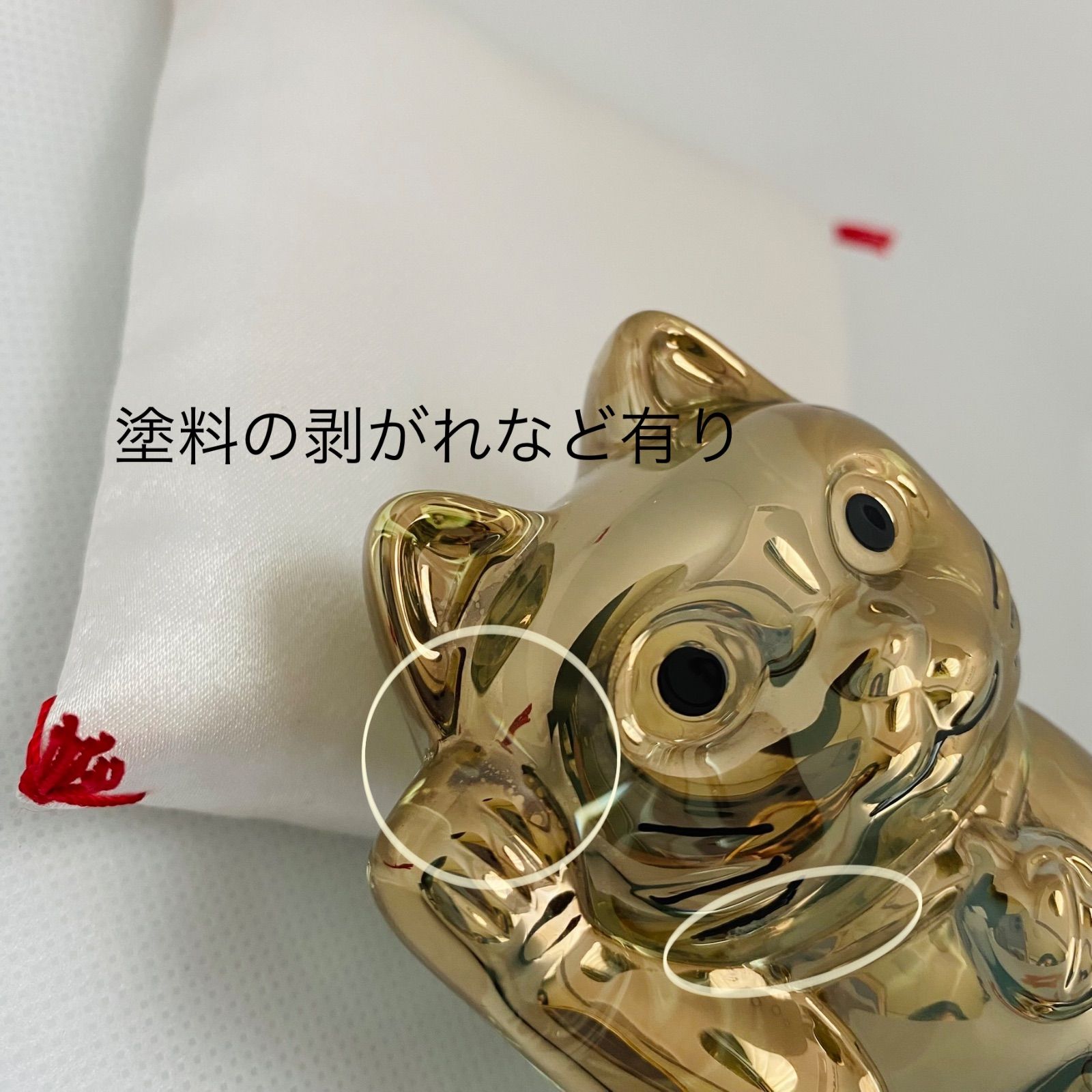 Baccarat バカラ 招き猫 座布団セット クリスタルガラス