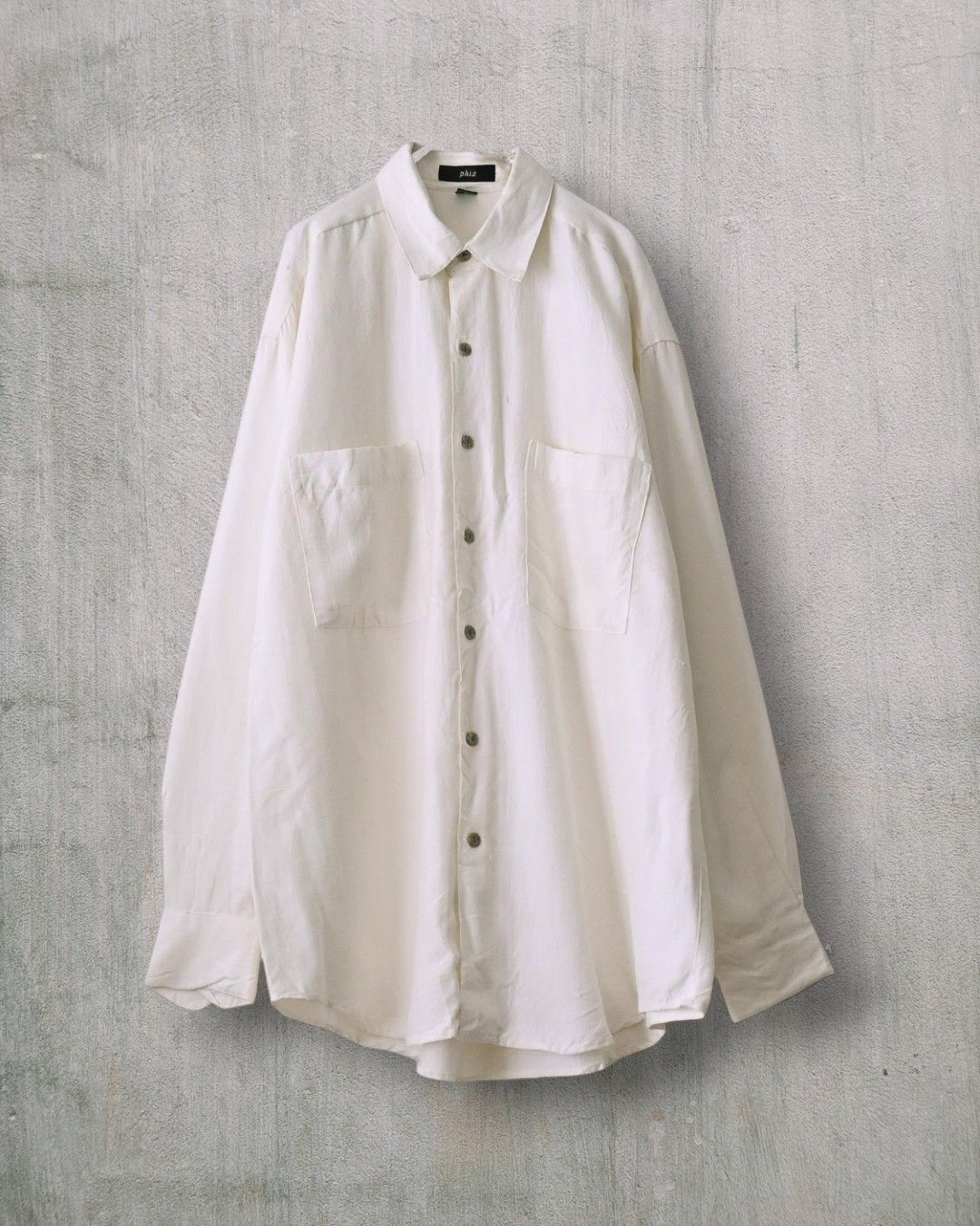 90s phiz フィズ シルク シャツ デットストック タグ付き ホワイト M 90s phiz フィズ シルク シャツ デットストック タグ付き