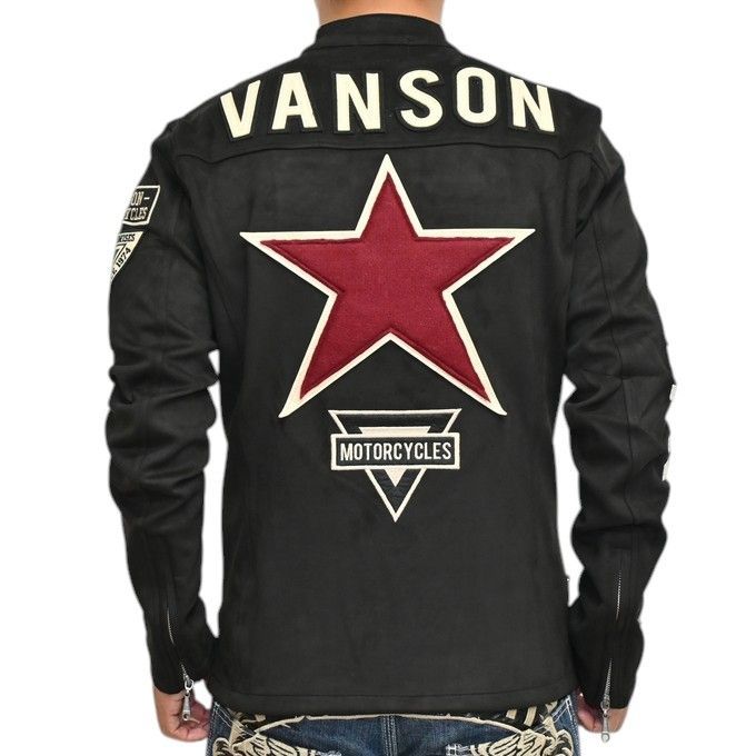 バンソン VANSON NVSZ-2517 起毛 プレーティング シングル ライダース