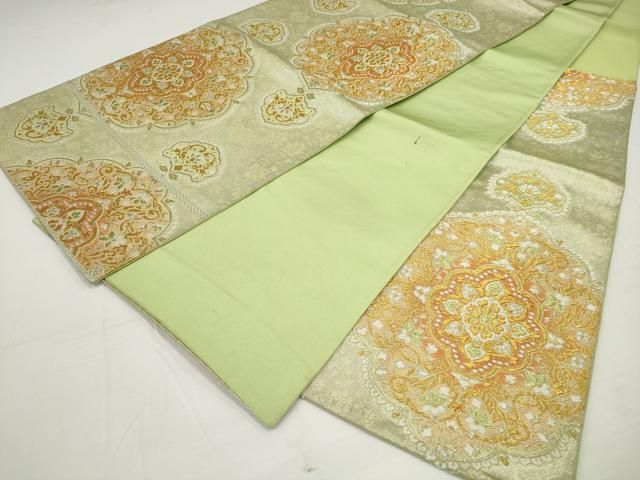 平和屋着物○西陣の名門 本家加納 六通柄袋帯 唐織 色紙重ね