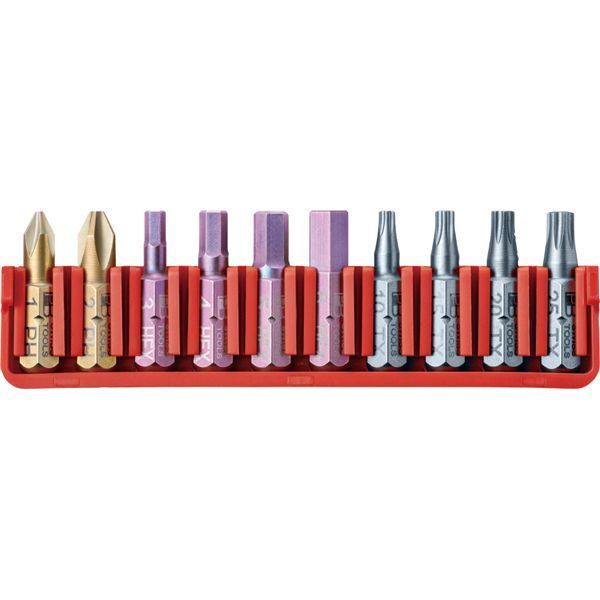 PB SWISS TOOLS ピービースイスツールズ 10本組 ショートタイプ ドライバービットセット ビットホルダー付 パッケージタイプ C6.700CN