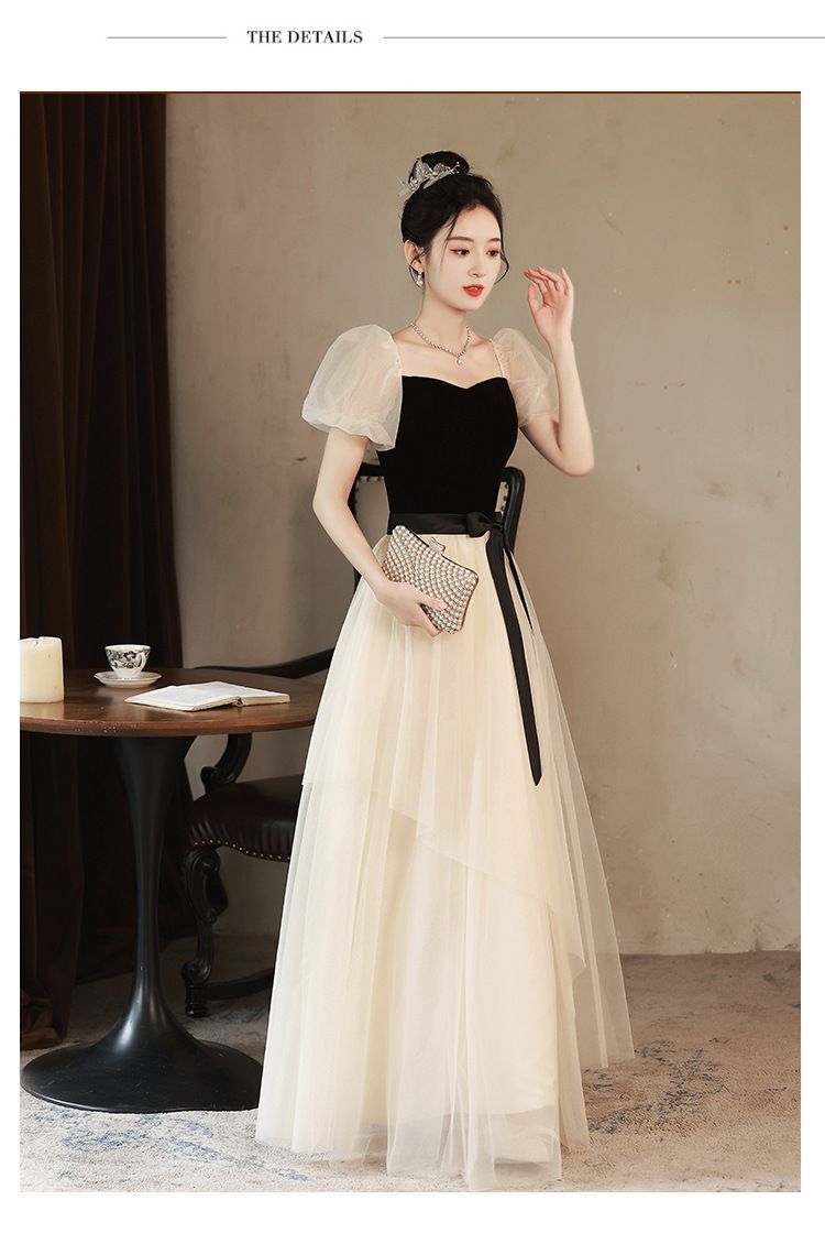 ドレス 大人 ピアノ発表会 ロングドレス 演奏会 半袖 きれいめ 結婚式