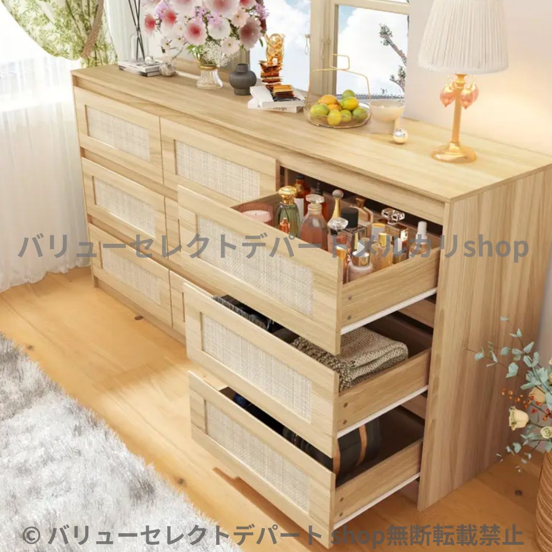 タンス サイドボード 9段 木製 おしゃれ 子ども クローゼット チェスト 収納 スリム 棚 キャビネット ルーター収納 チェストタンス テレビ台 収納棚 リビング 扉付き 引き出し付き リビングボード 幅160cm 耐荷重60kg 北欧 ナチュラル MARWIL-DEMENAGEMENTS_CH