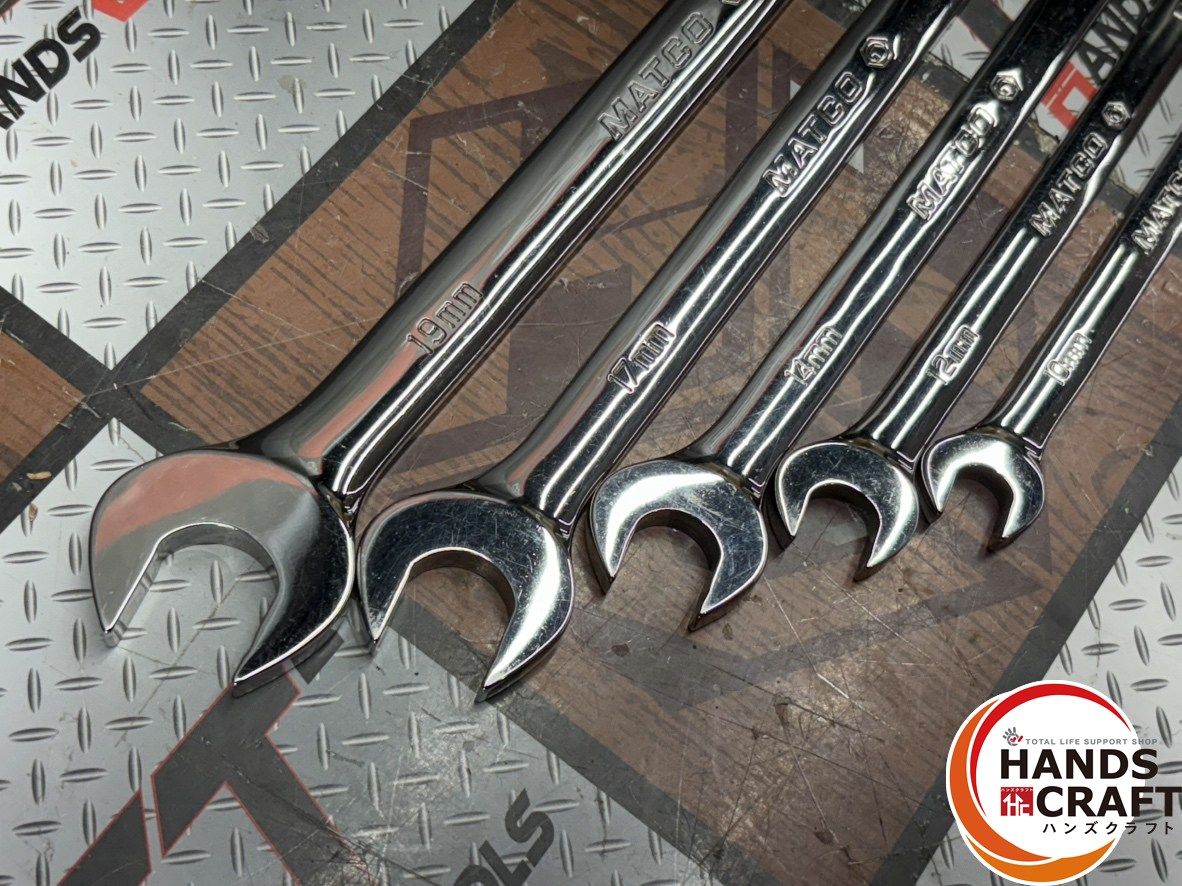【中古】マトコツールズ MATOCOTOOLS MCL10M2～MCL19M2 コンビレンチ 5点セット 〇マトコツールズ MATOCOTOOLS MCL10M2～MCL19M2 コンビレンチ 5点