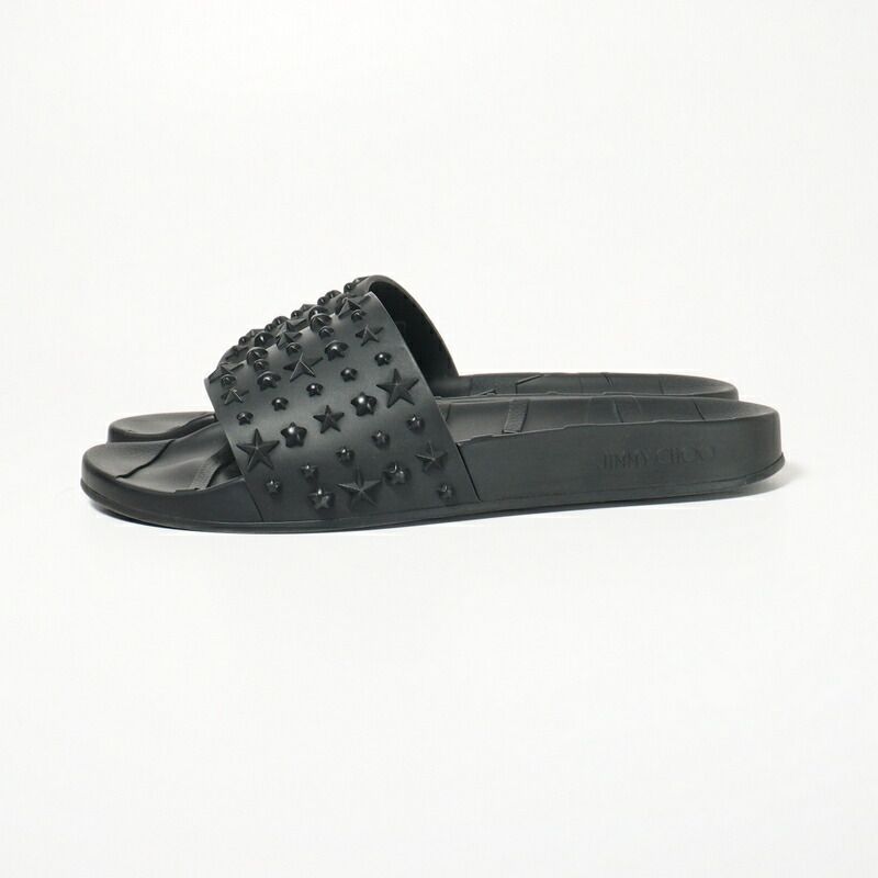 JIMMY CHOO ジミーチュウ ラバー フラットサンダル スライド 
