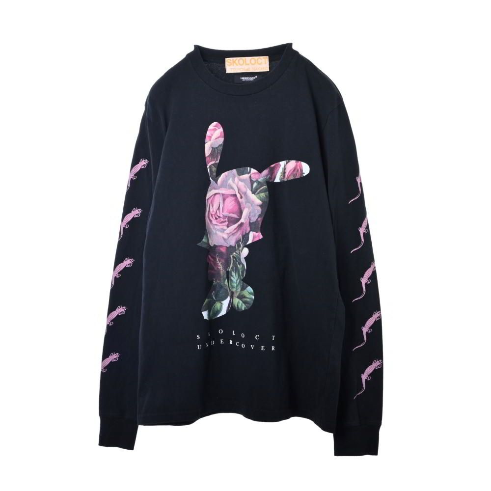 UNDERCOVER × SKOLOCT プリント ロングTシャツ 3 ブラック アンダーカバー