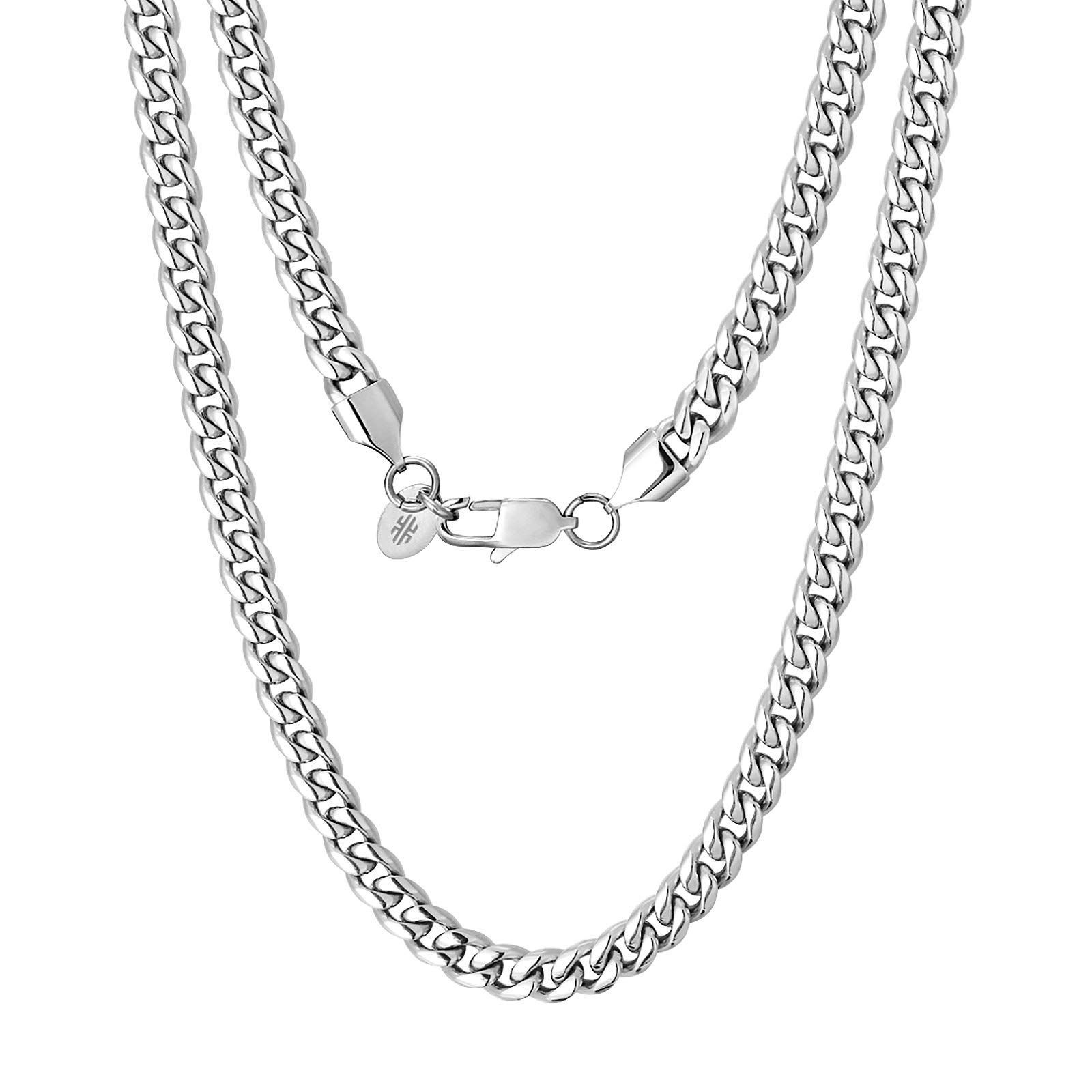 【数量限定】メンズアクセサリー ラッパー ヒップホップ ギフト 316Lステンレス k18金メッキ/シルバー 幅6/4/3mmチェーン プレゼント金属アレルギー対応 喜平 人気 ユニセックス用 ネックレス