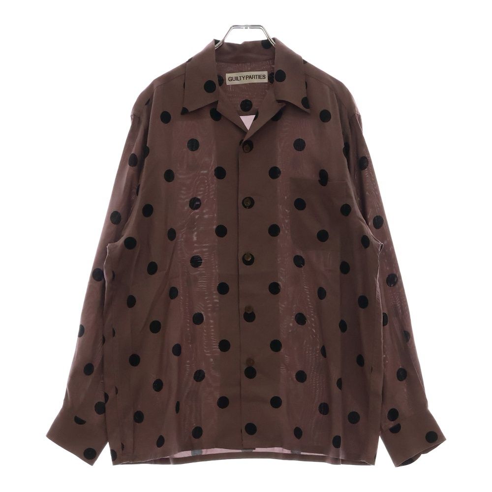 ワコマリア　ハワイアンシャツ　ドット柄 長袖 ブラック ワコマリア ハワイアンシャツ ドット柄 長袖 ブラック Amazon.co