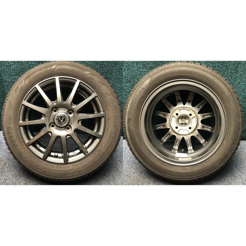 中古 スタットレスタイヤ+社外アルミホイール 155/65R14