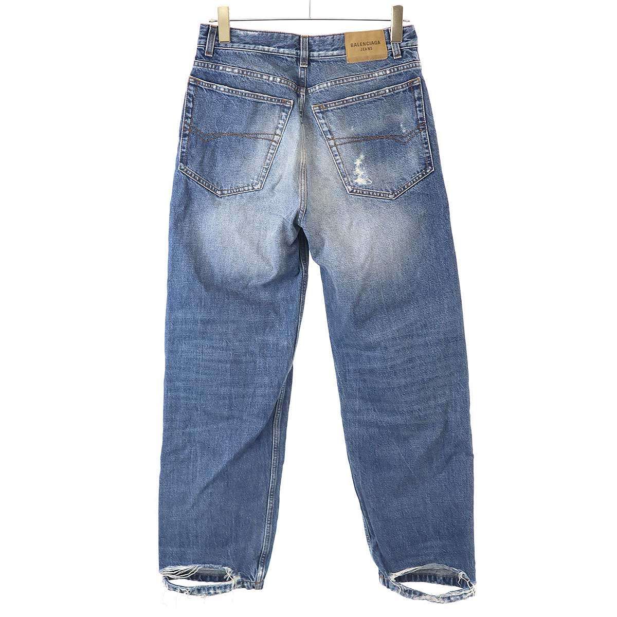 BALENCIAGA バレンシアガ 23AW ルーズフィットダメージデニムパンツ