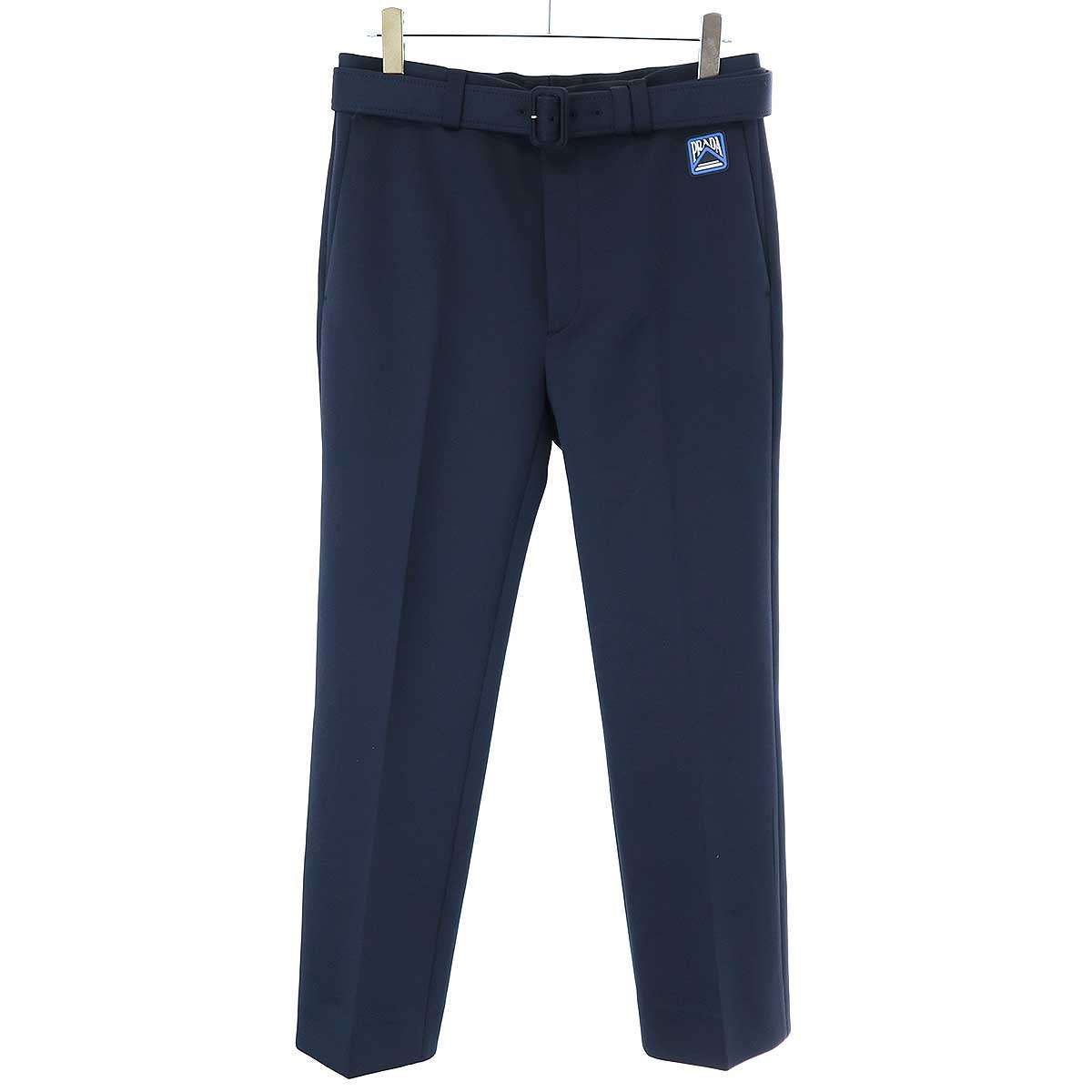 中古】プラダ PRADA パンツ チノパンツ ワイド ストレート ロング