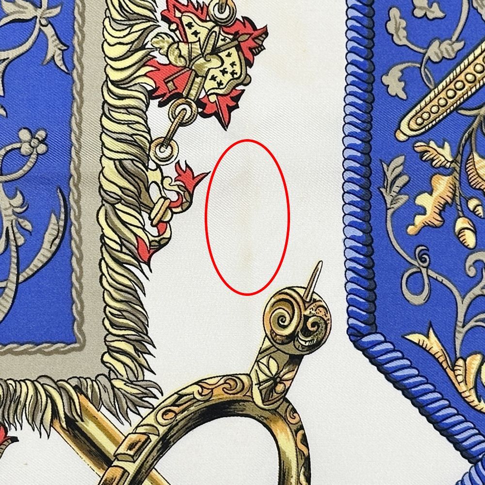 エルメス HERMES スカーフ カレ90 LVDOVICVS MAGNVS 白い馬に跨った