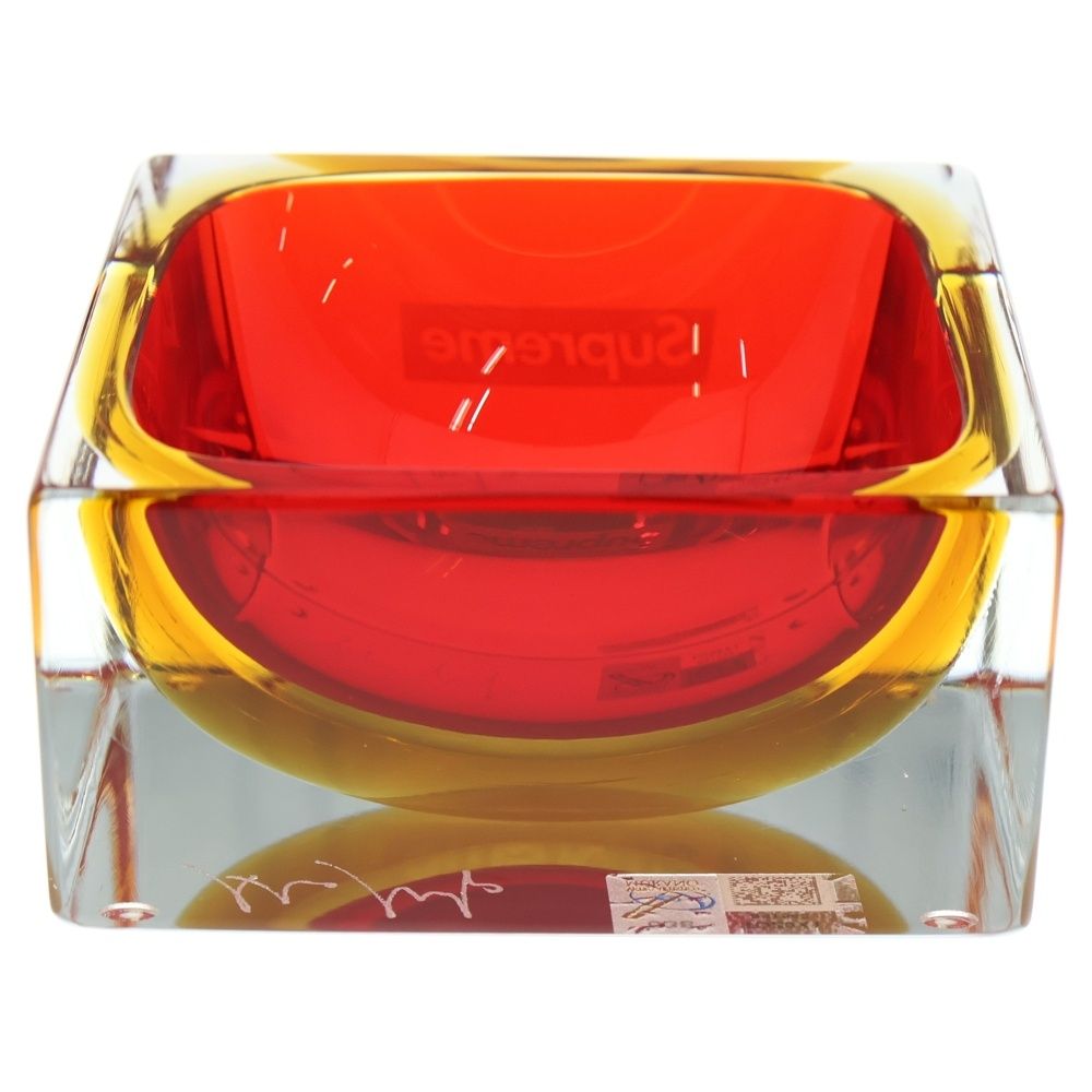 SUPREME シュプリーム 24 AW ×Murano Ashtray Clear ムラーノ アッシュトレイ 小物入れ レッド