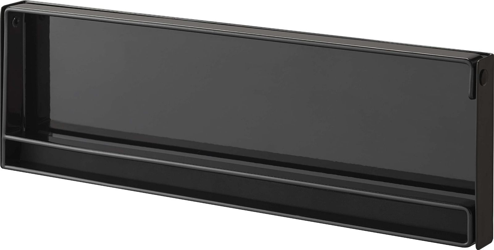【数量限定】海外製の大判タイプにも対応 タワー 約W30.5XD2.5XH9.5cm 4942 ブラック 片手でカットマグネットキッチンペーパーホルダー 山崎実業(Yamazaki)