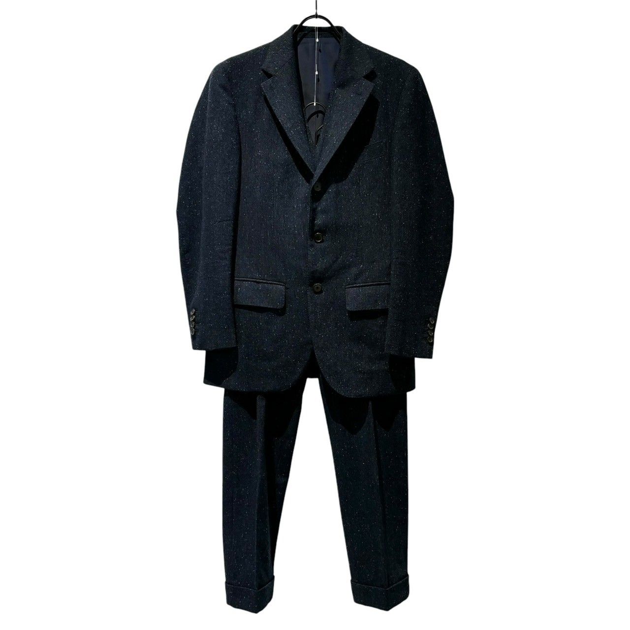 EDIFICE エディフィス 15041320002930 CFT 3B ホームスパン 3ピースセットアップ メンズ ネイビー 42