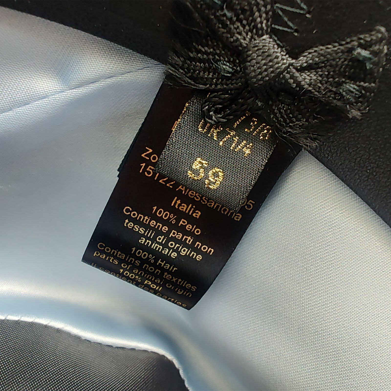 ボルサリーノ×ハンフリーボガート フェルトハット ネイビー 中折れ サイズ59 392836-0410 WWW_MORNINGWALKER_COM