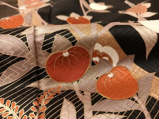 平和屋着物○十日町老舗ブランド 吉澤友禅 吾妻徳穂 訪問着 駒刺繍 橘  