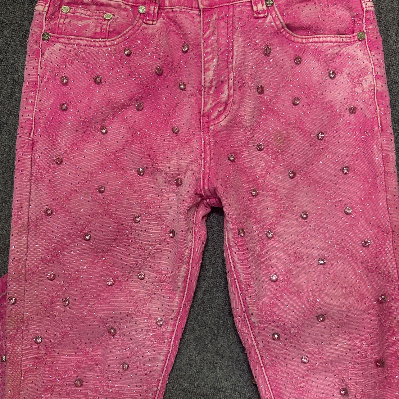 GUAPI EMBELLISHED DENIM PANTS スパンコールデニムパンツ スキニー