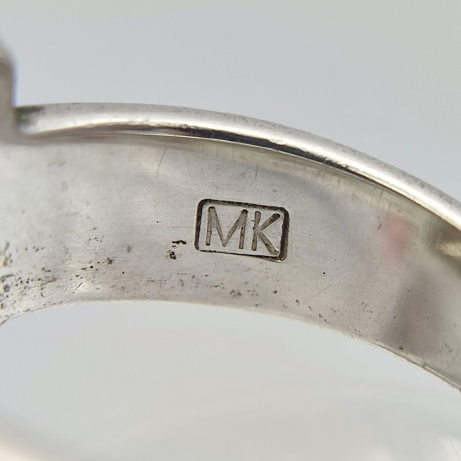 ミッシェルクラン MK刻印 スタッズデザインリング シルバー925