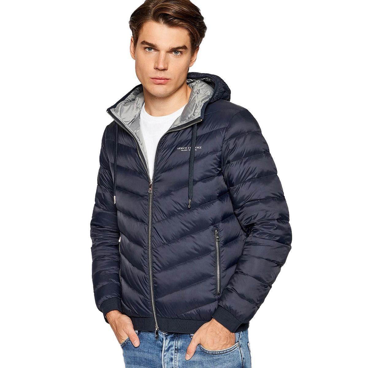 1 ARMANI EXCHANGE アルマーニ エクスチェンジ ネイビー 8NZB53 ZNW3Z