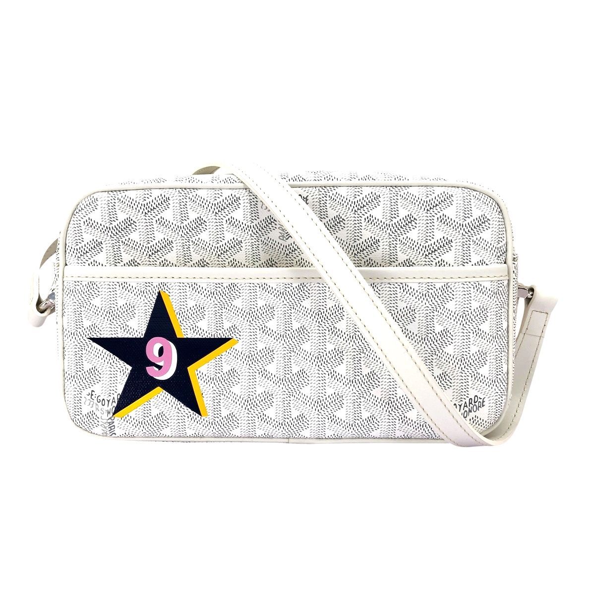GOYARD ゴヤール カップヴェールPM CAPVE2PMLTY50CL50P ヘリンボーン ロゴ プリント PVC ホワイト ショルダーバッグ ミニバッグ メンズ レディース 24013586 AO