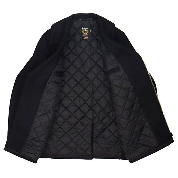 Schott (ショット) 2954001 766US MELTON ZIP UP P-COAT 24oz メルトン