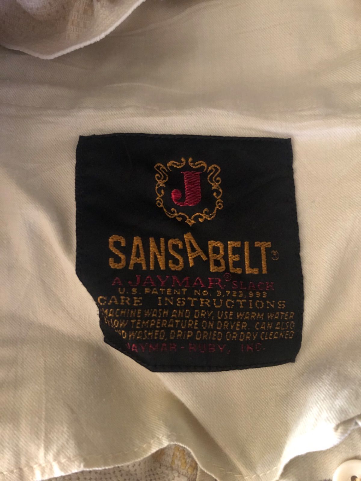 SANSABELT  NO TUCK  STRAIGHT SLACKS   60s〜